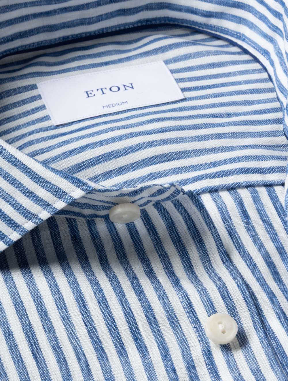 Striped Linen Shirt Blue