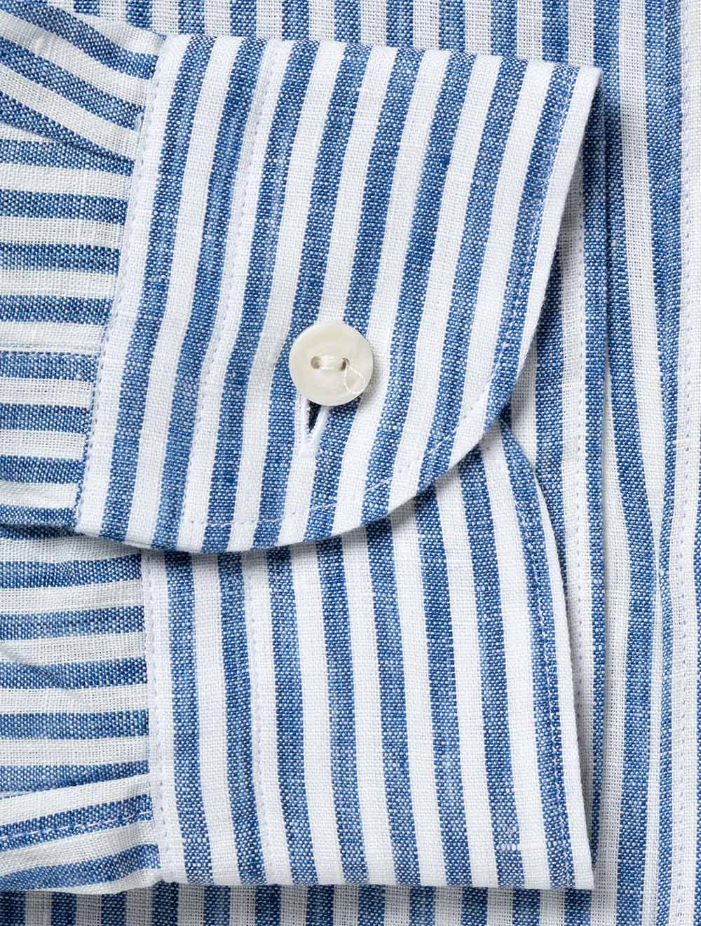 Striped Linen Shirt Blue