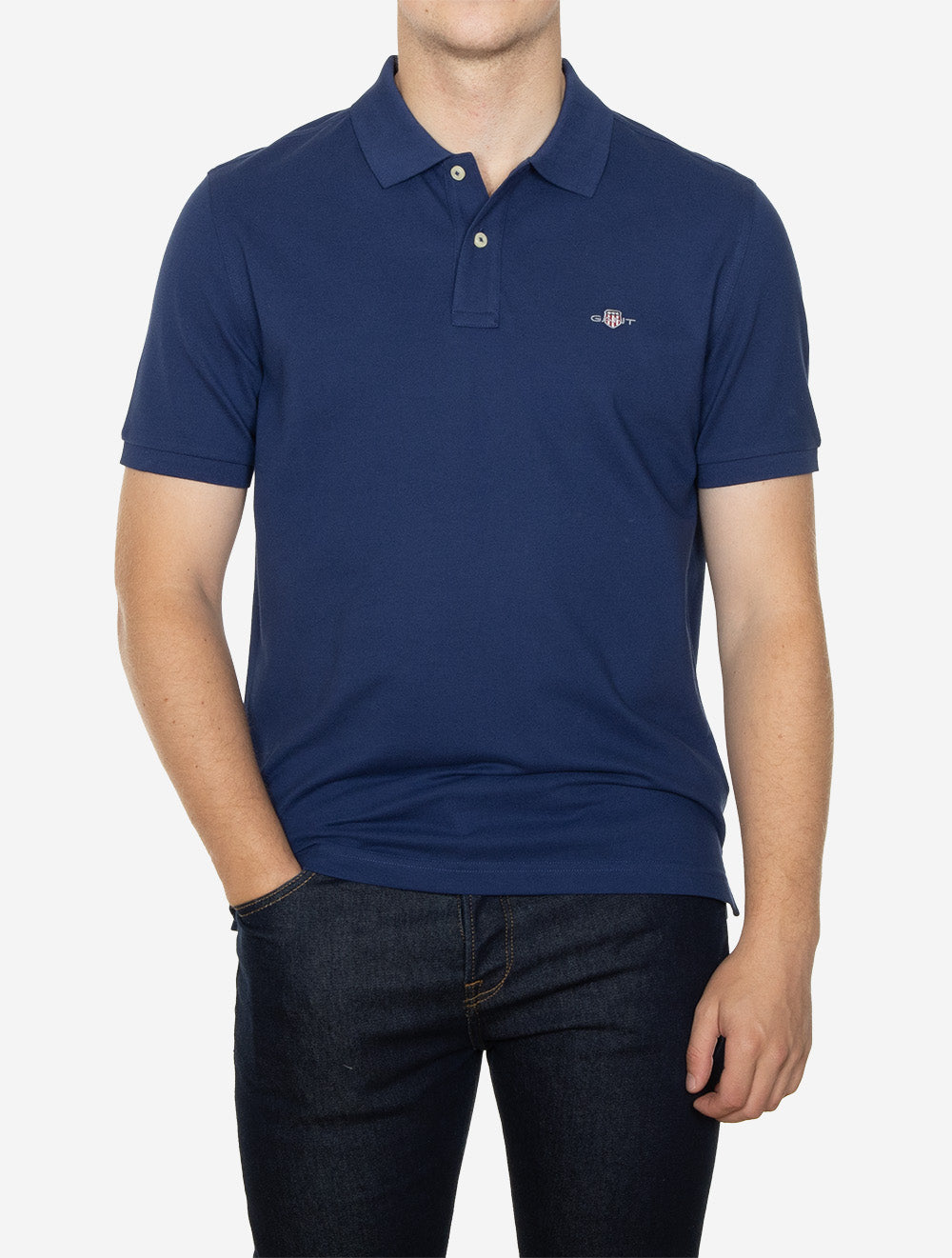 Contrast Piqué Regular Fit Polo Shirt Persian Blue