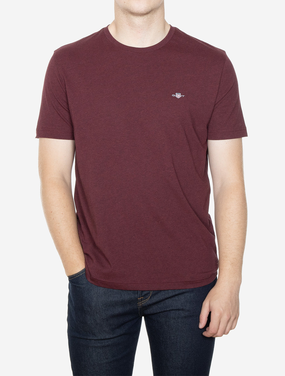 Regular Fit Shield T-Shirt Bordeaux Melange