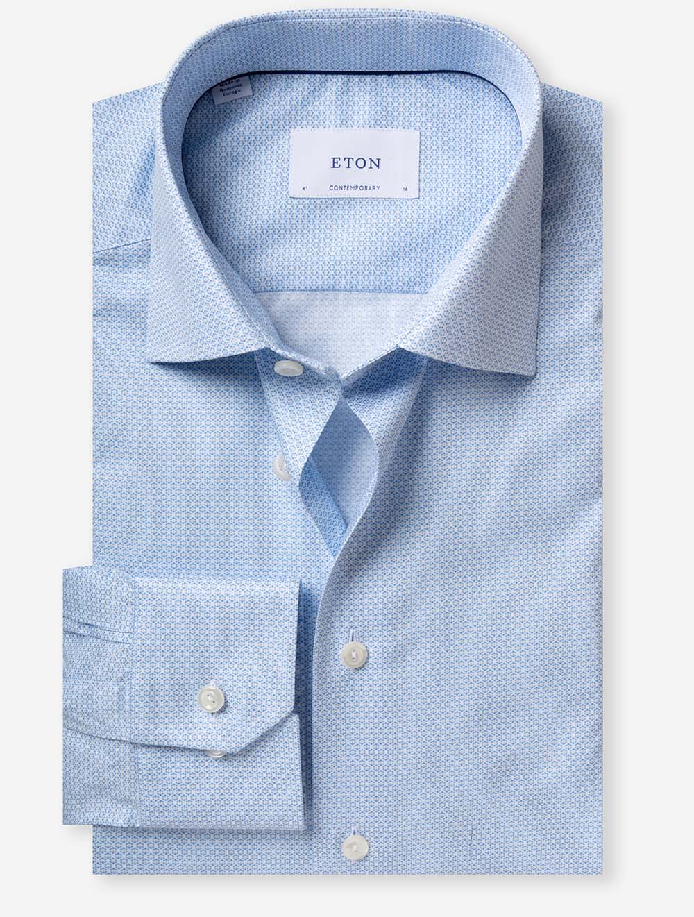 Contemporary Geometric Shirt Blue