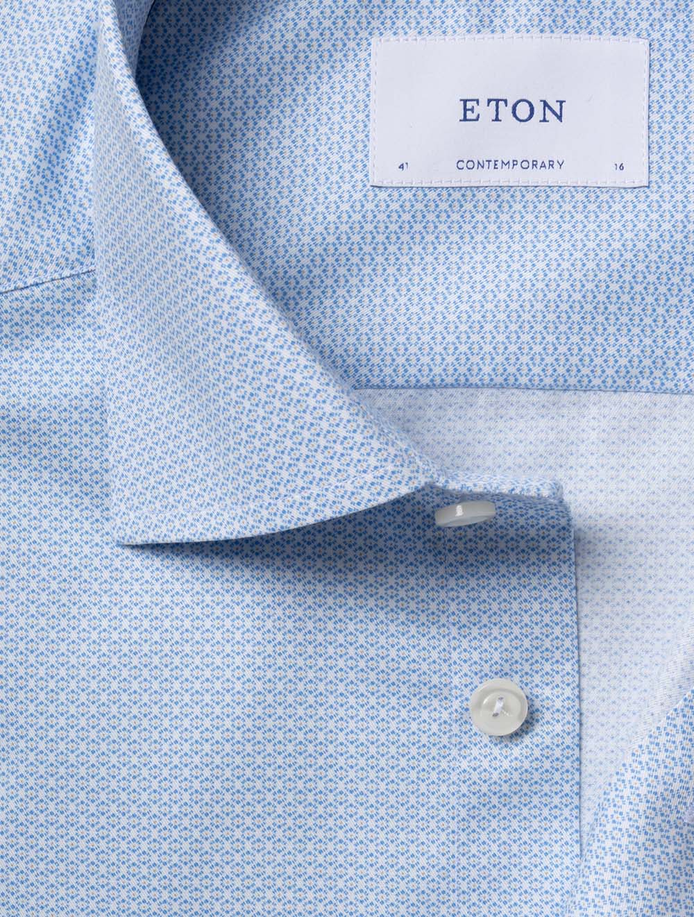 Contemporary Geometric Shirt Blue