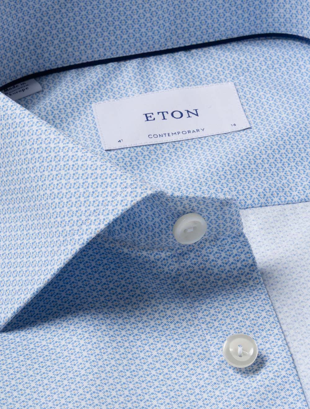 Contemporary Geometric Shirt Blue
