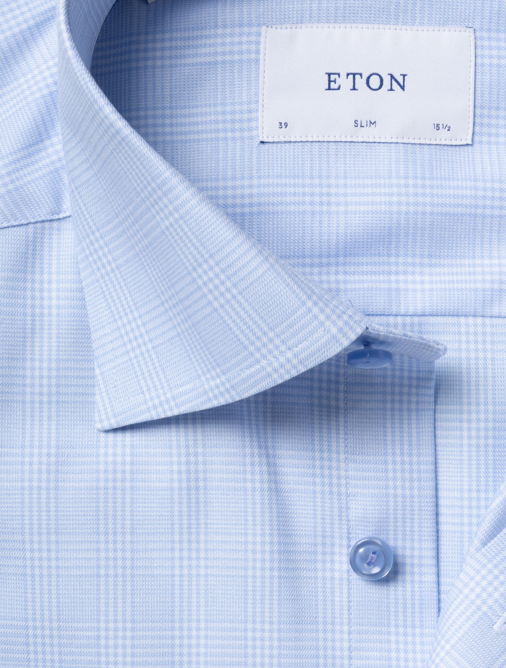 Slim Check Shirt Blue