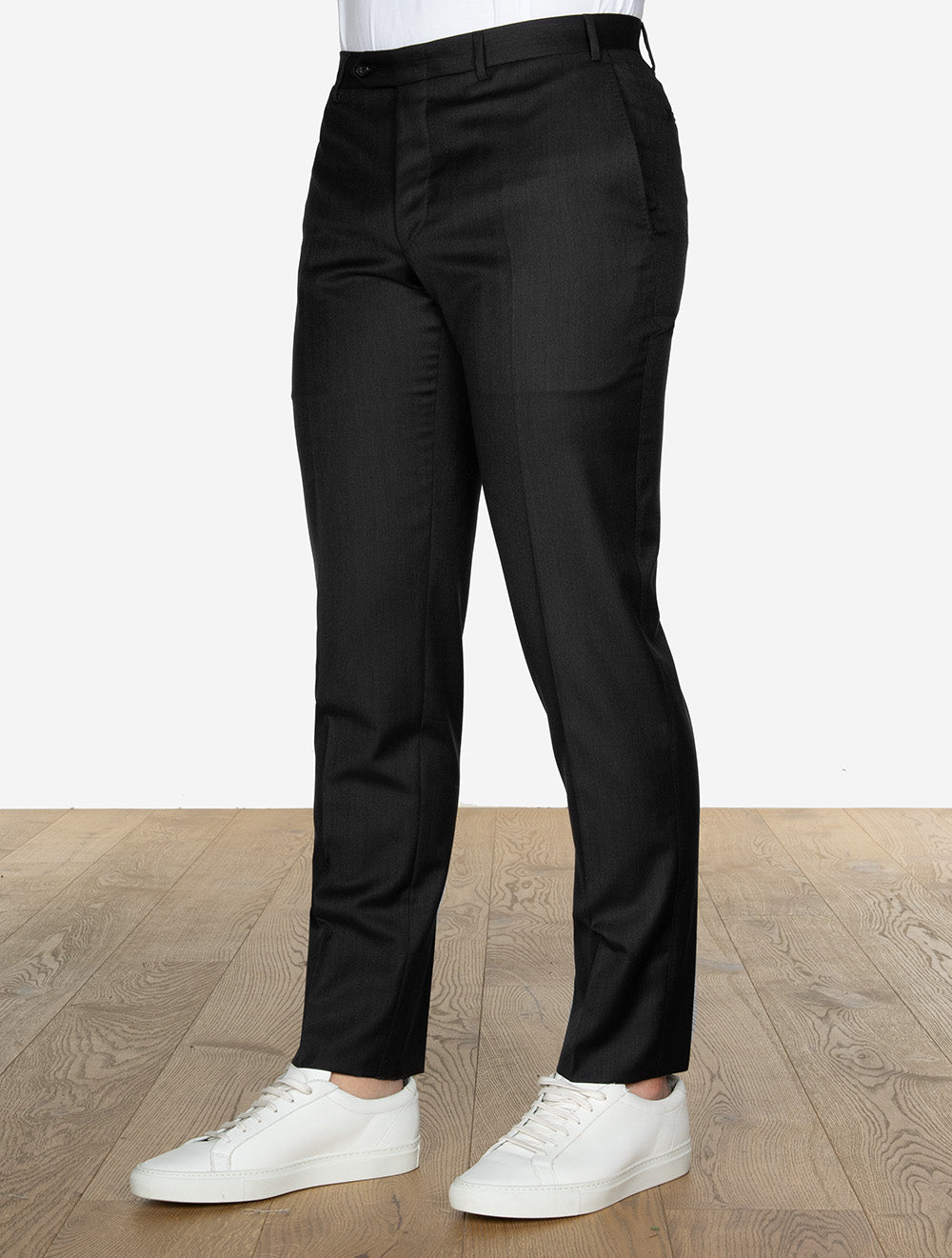 Super 150 Exclusive Wool Trousers Charcoal