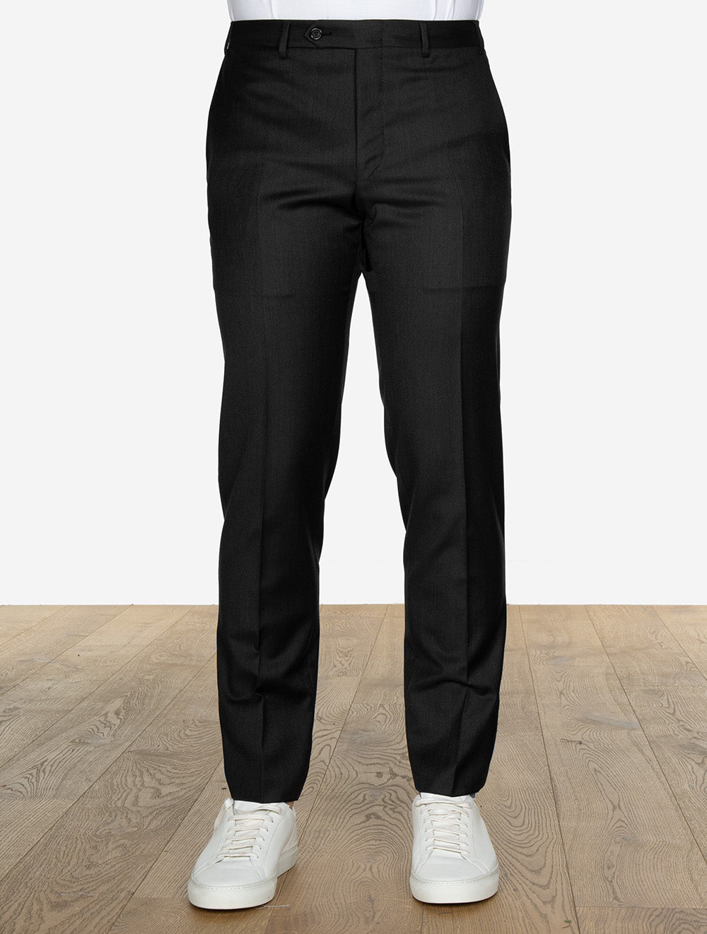Super 150 Exclusive Wool Trousers Charcoal