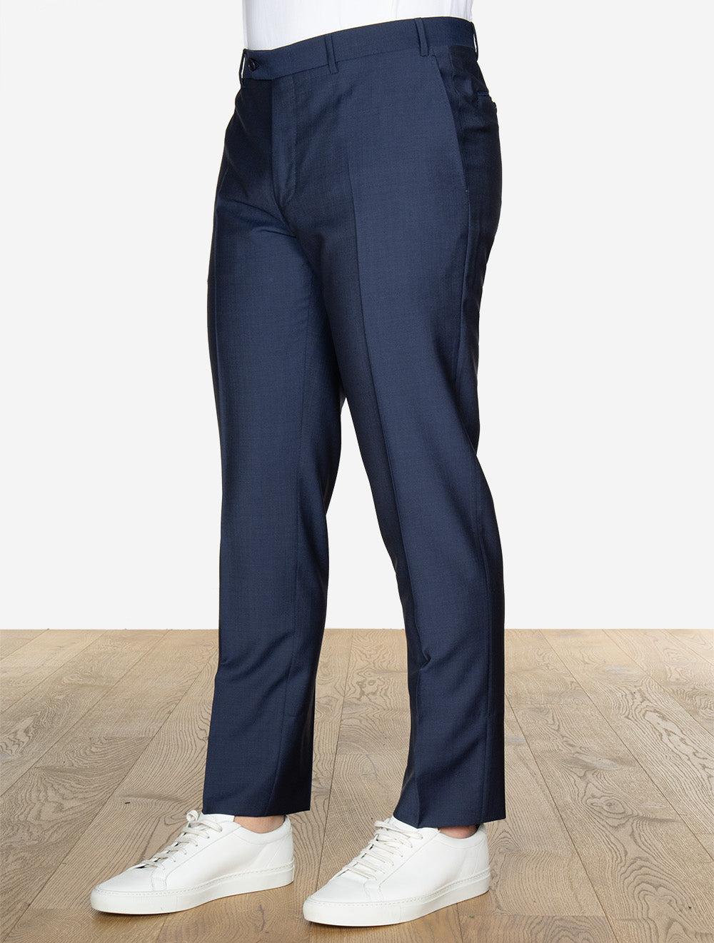Canali Wool And Mohair Trouser Navy
