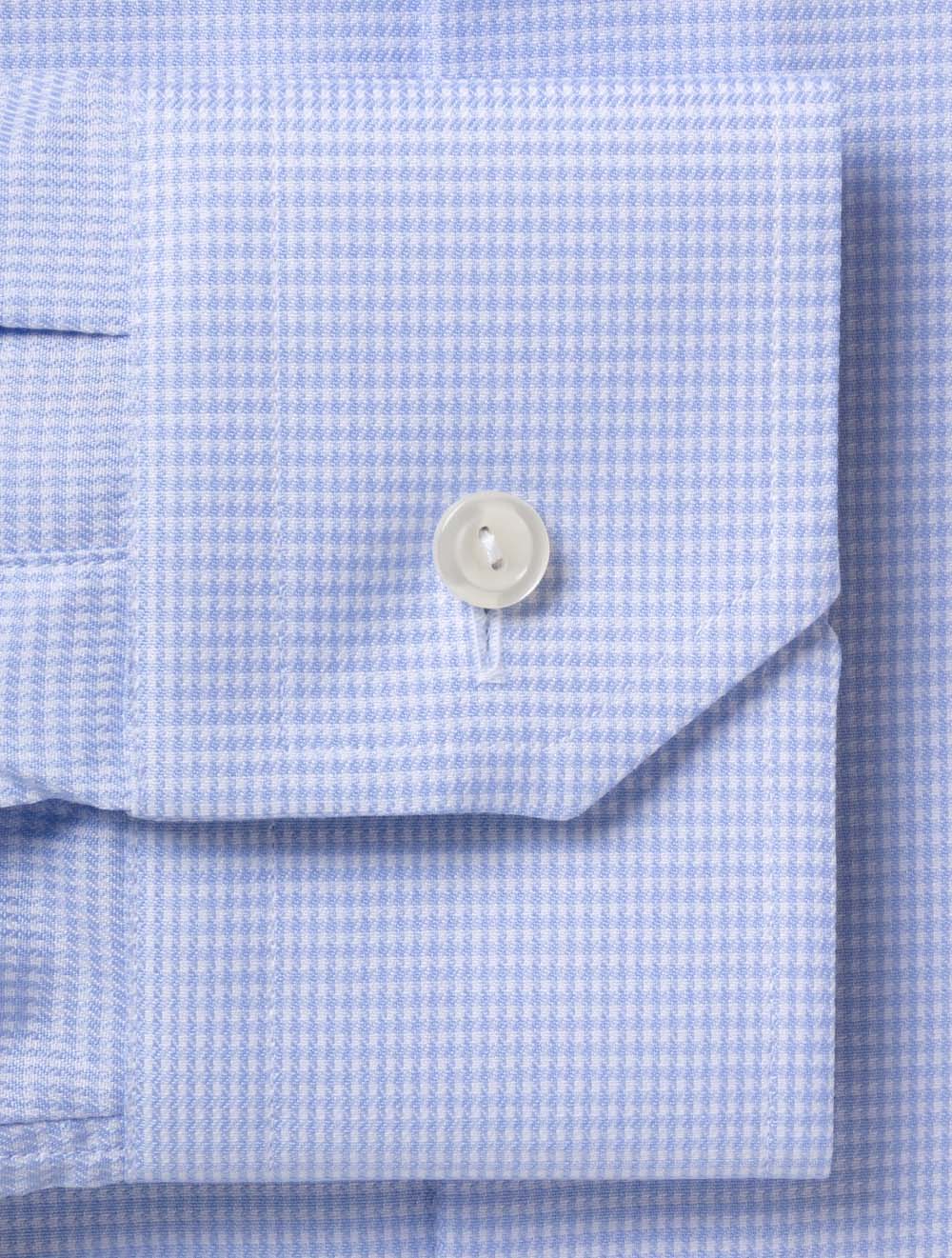 Slim Houndstooth Shirt Blue