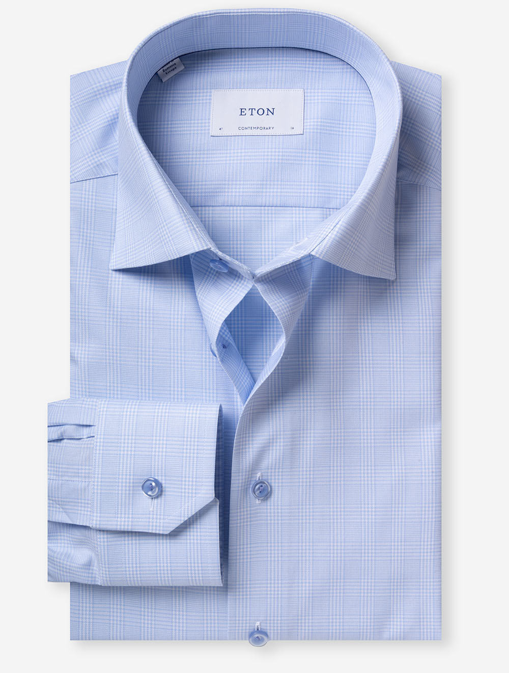 Contemporary Check Shirt Blue