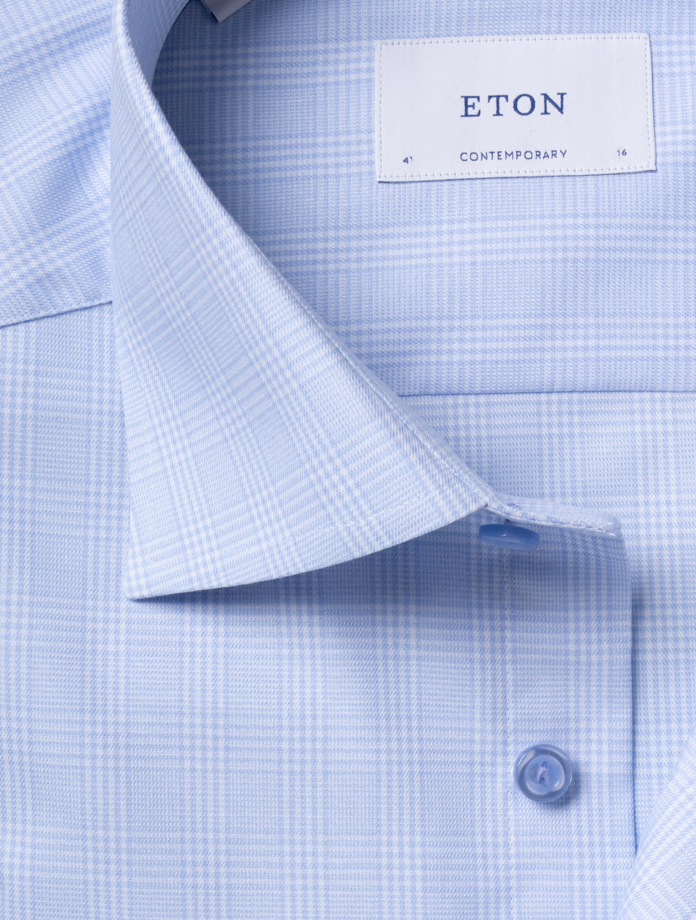 Contemporary Check Shirt Blue
