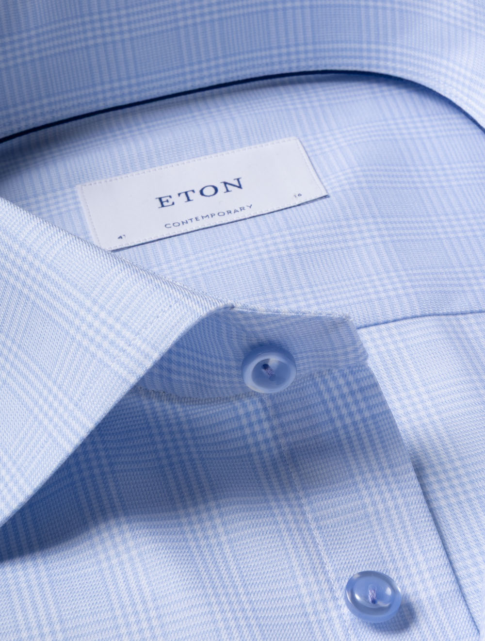 Contemporary Check Shirt Blue