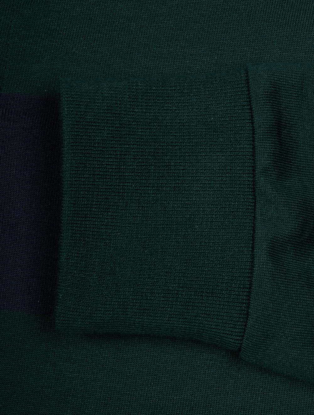 Chambray Collar Striped Heavy Rugger Tartan Green