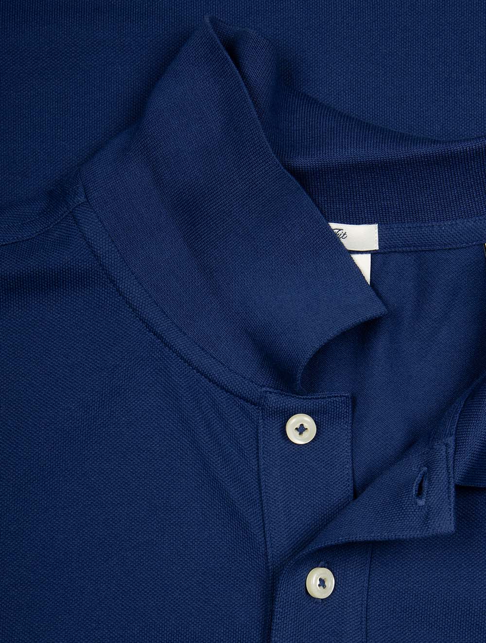 Contrast Piqué Regular Fit Polo Shirt Persian Blue