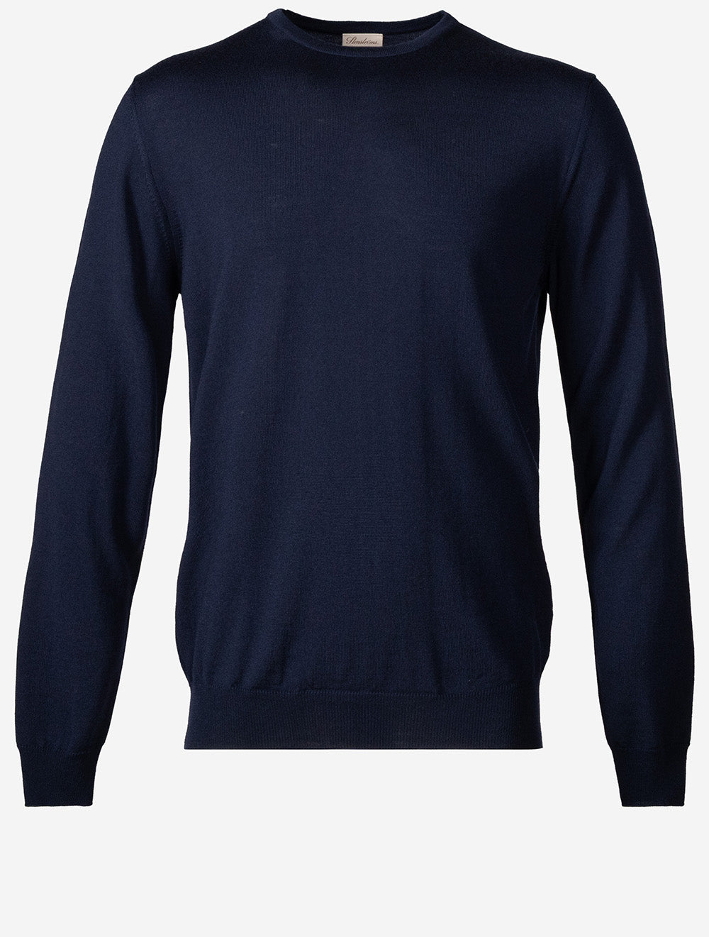 Crew Neck Merino Wool Knitwear Navy