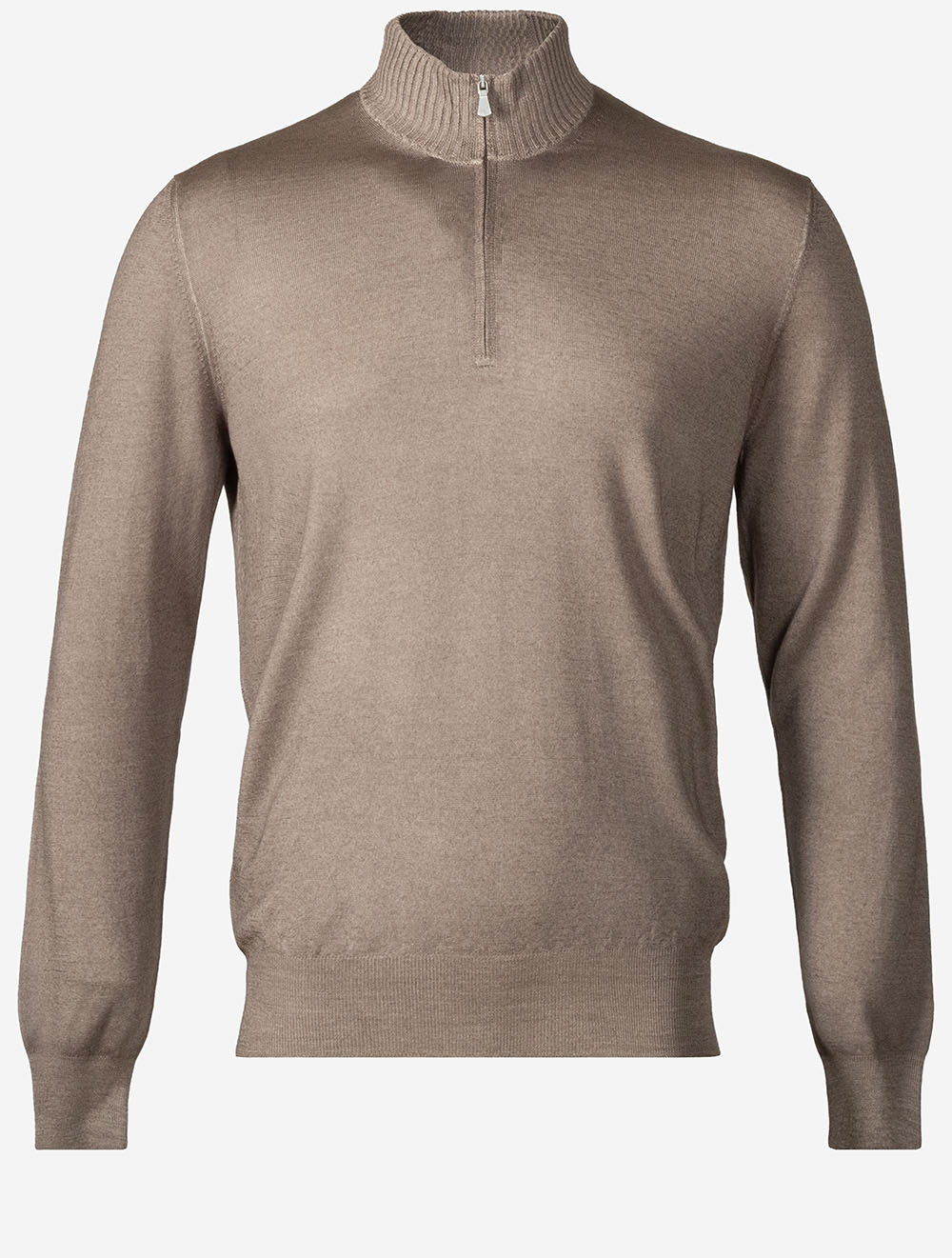 Mock Zip Knitwear Sand