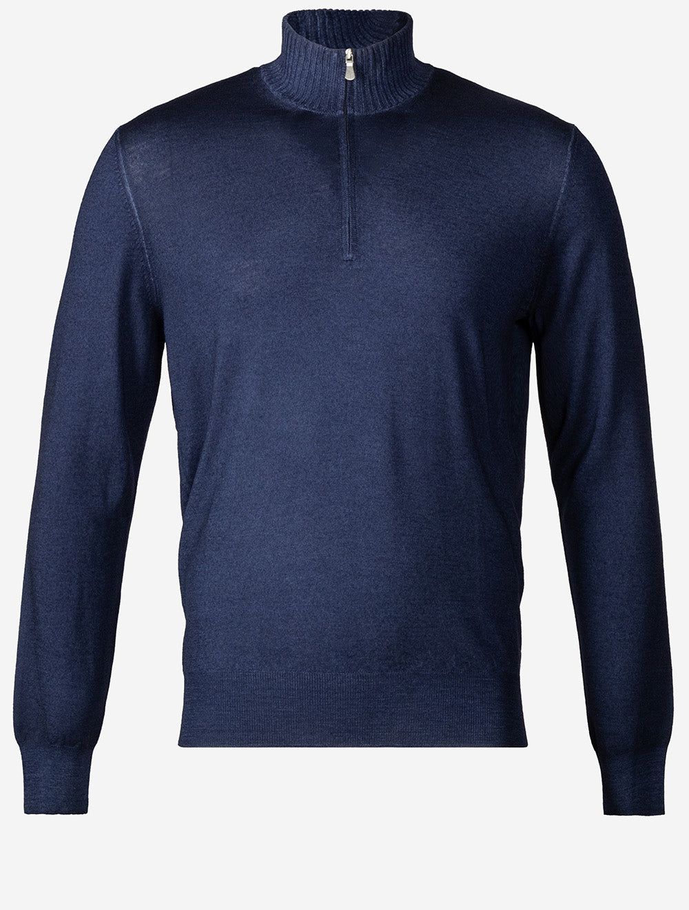 Mock Zip Knitwear Navy