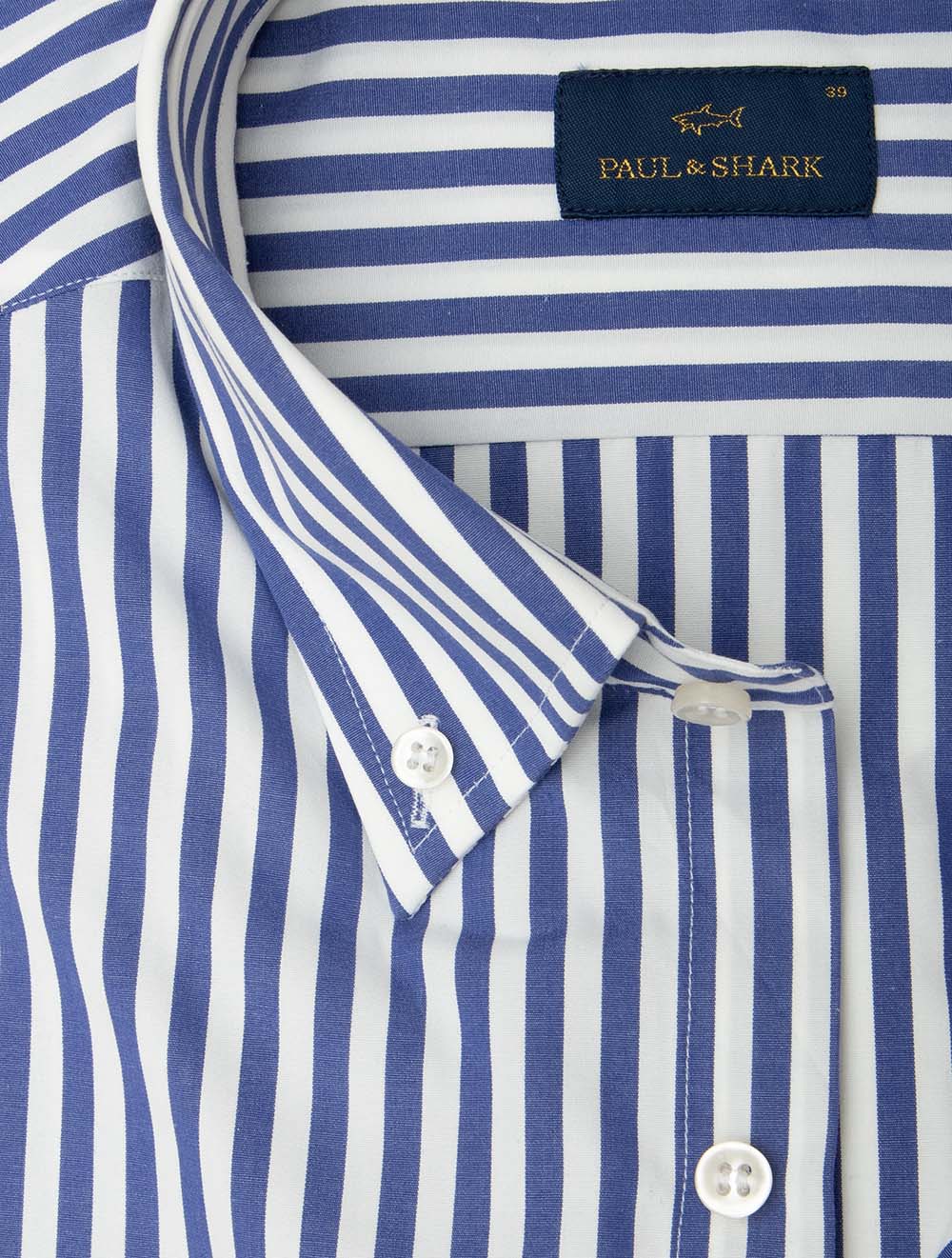 Stripe Button-Down Shirt Blue