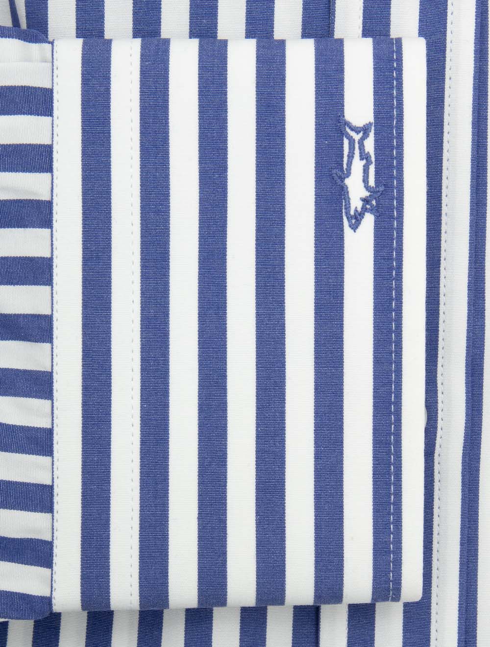 Stripe Button-Down Shirt Blue