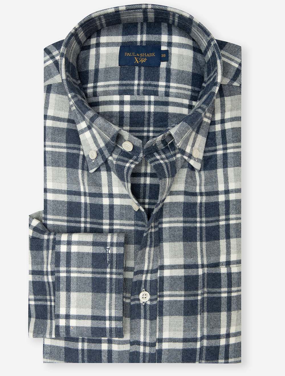 Flannel Check Shirt Navy