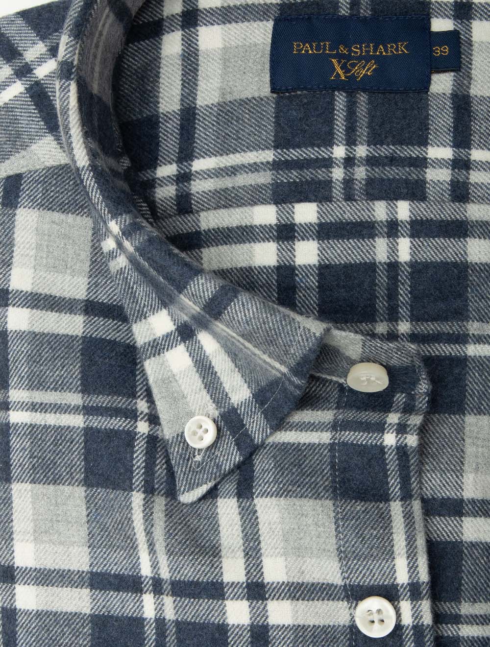 Flannel Check Shirt Navy