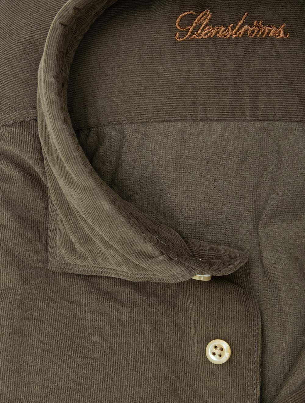 Regular Fine Cord Shirt Green