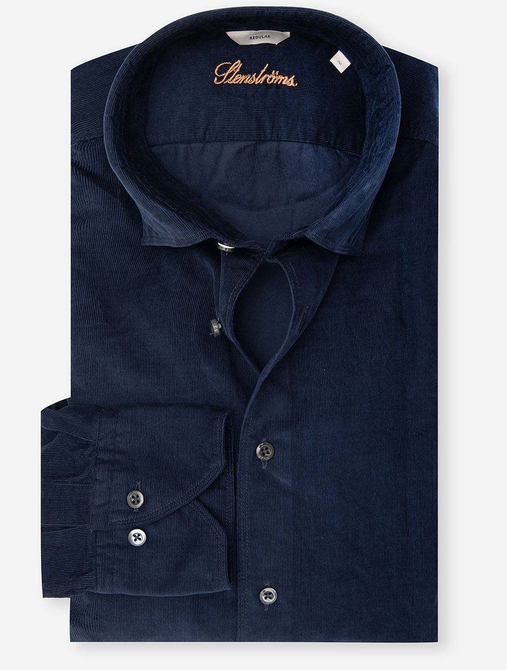 Regular Fine Cord Shirt Navy