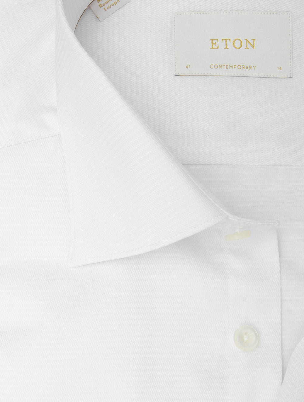 Contemporary Fit Semi Solid Textured Shirt White