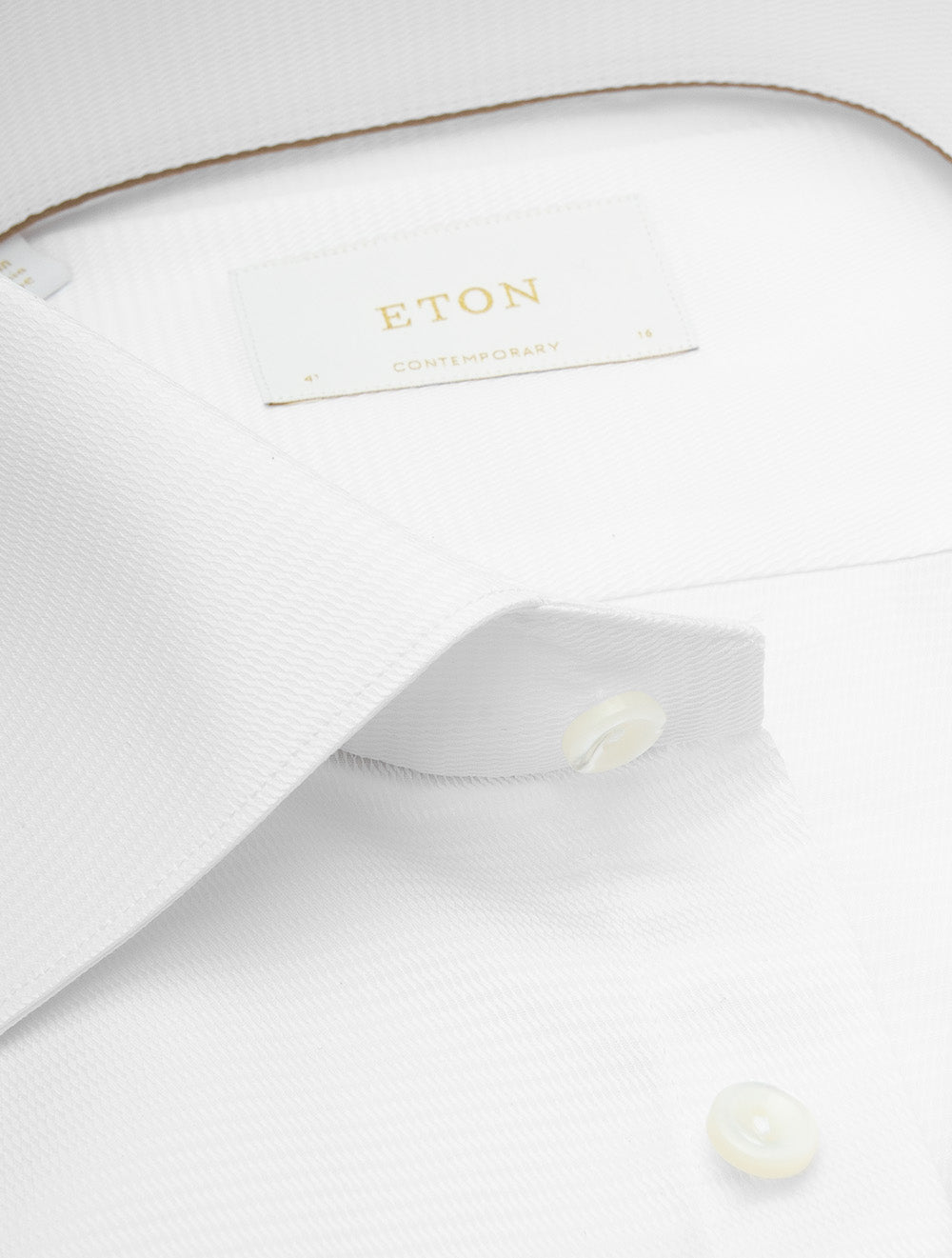 Contemporary Fit Semi Solid Textured Shirt White