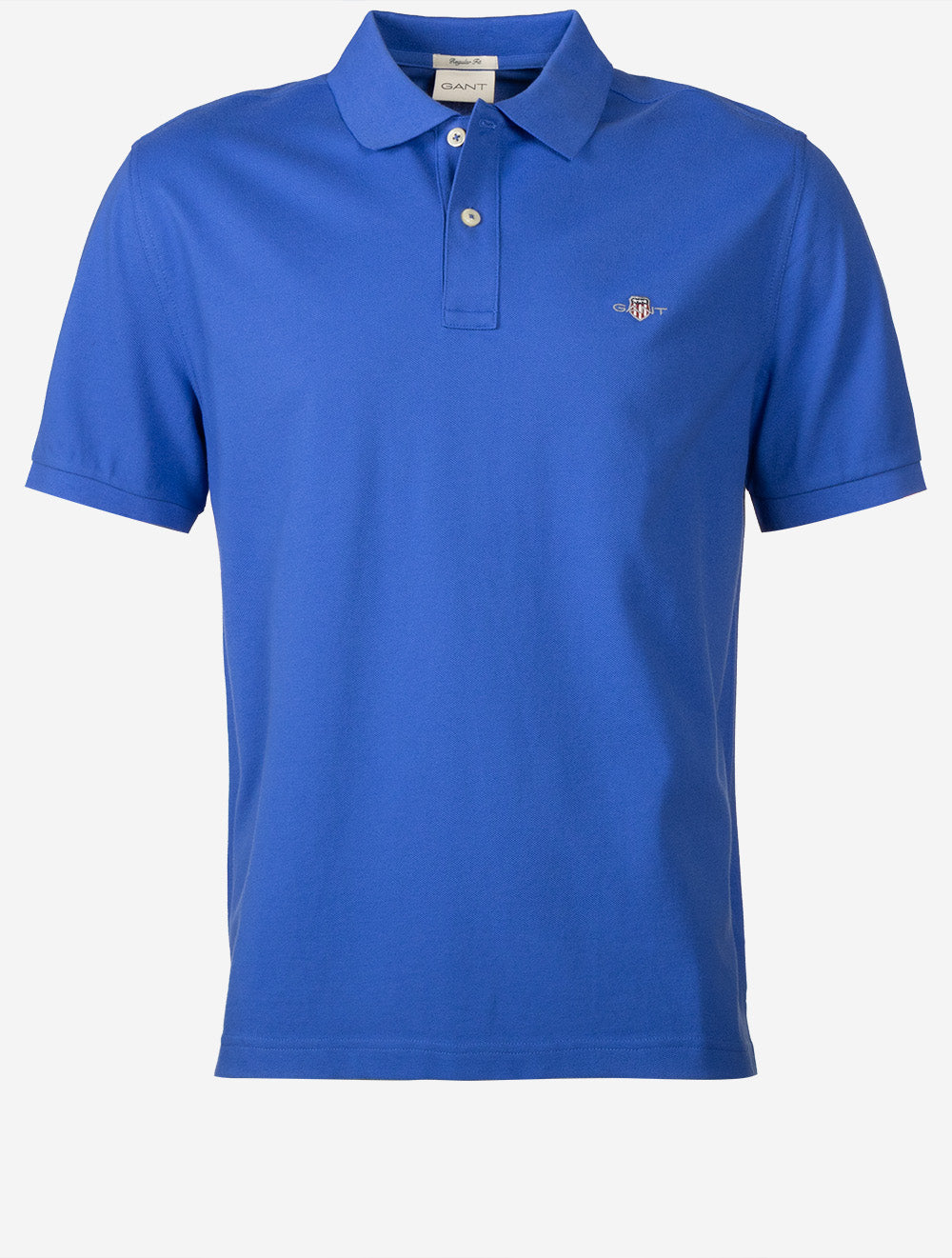 Regular Shield Short-Sleeve Piqué Polo Royal Blue
