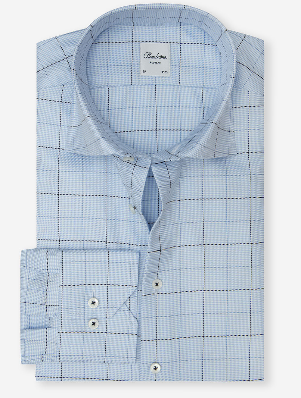 Regular Box Check Shirt Blue