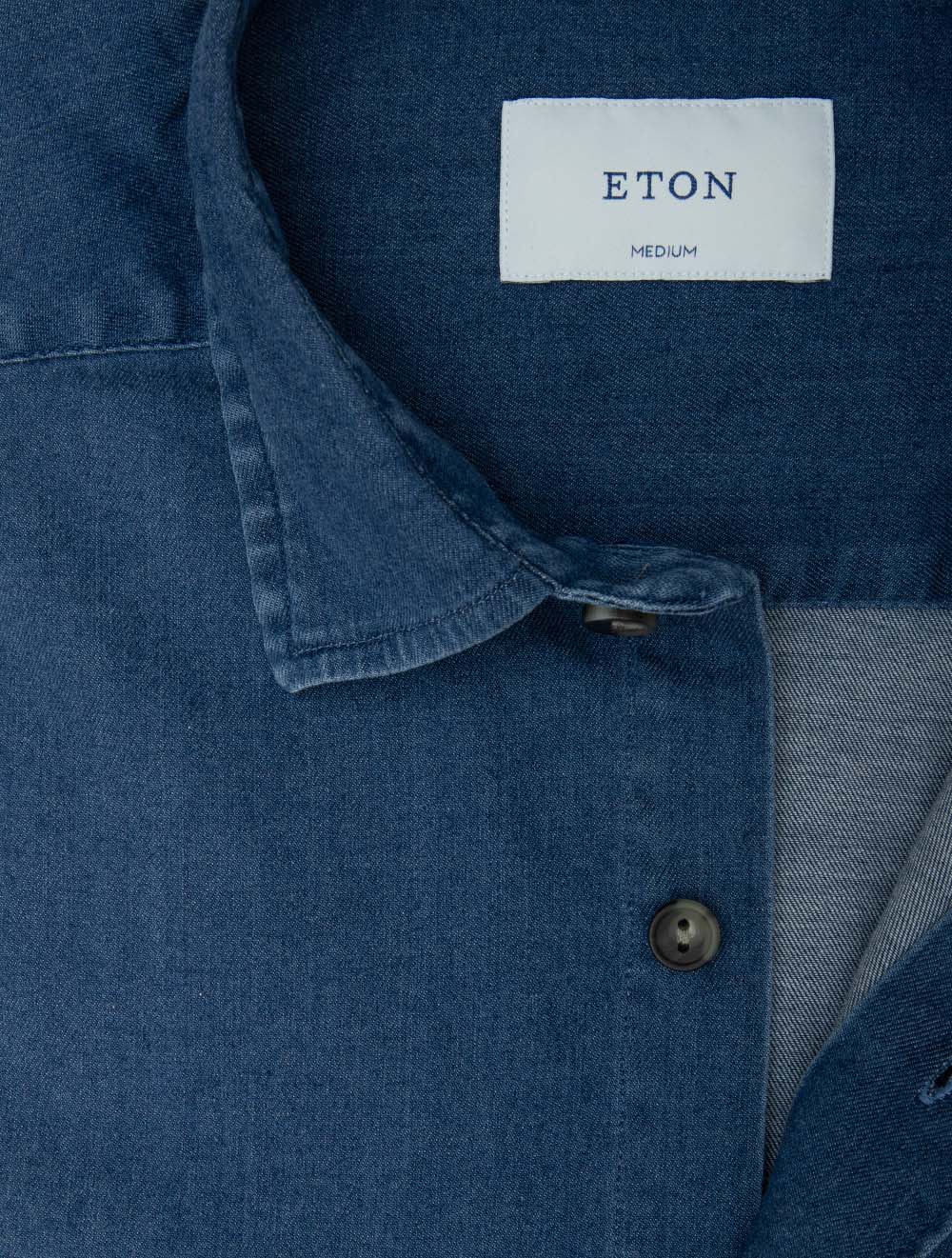 Casual Fit Denim Stretch Shirt Blue