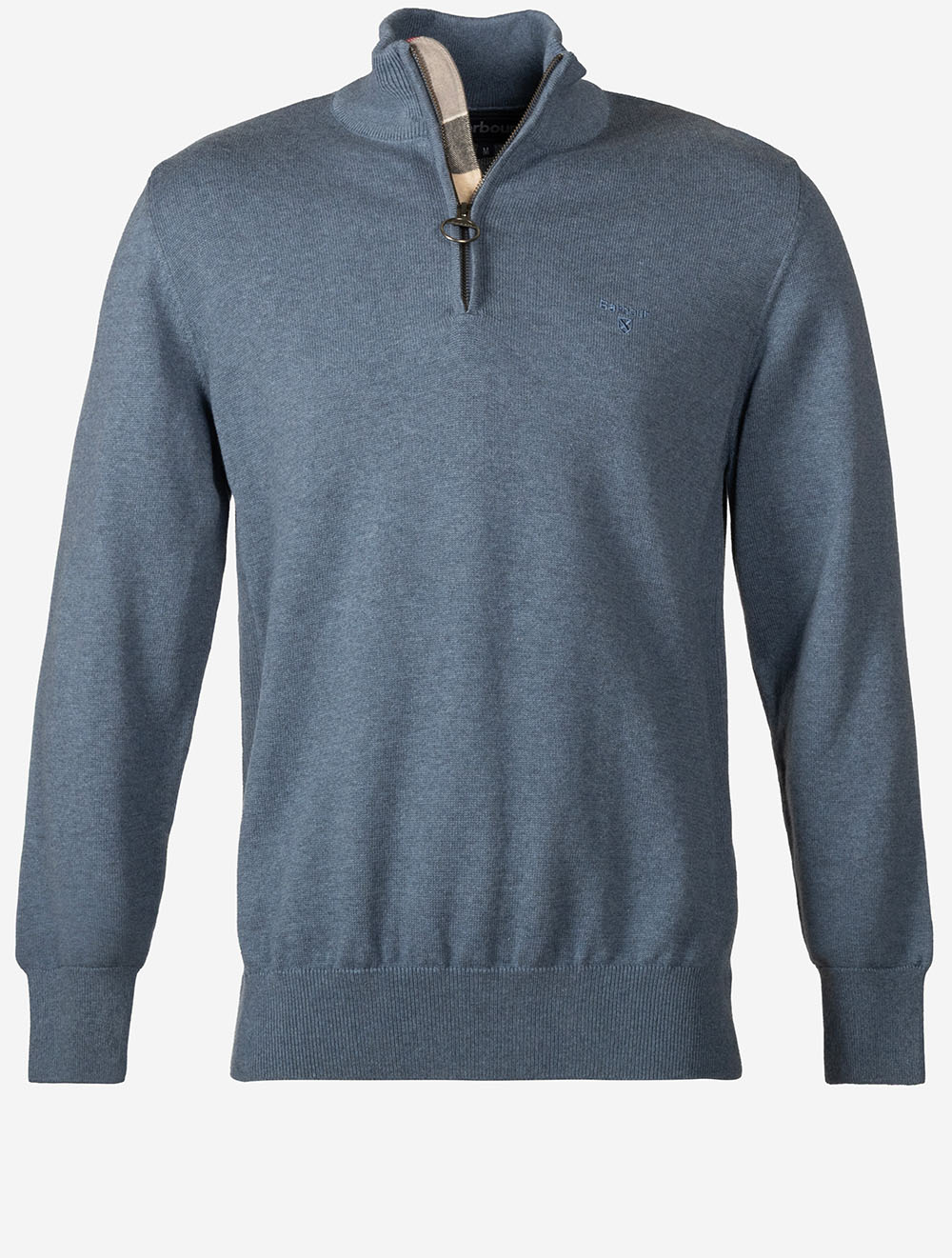 Cotton Half-Zip Sweater Dusk Blue