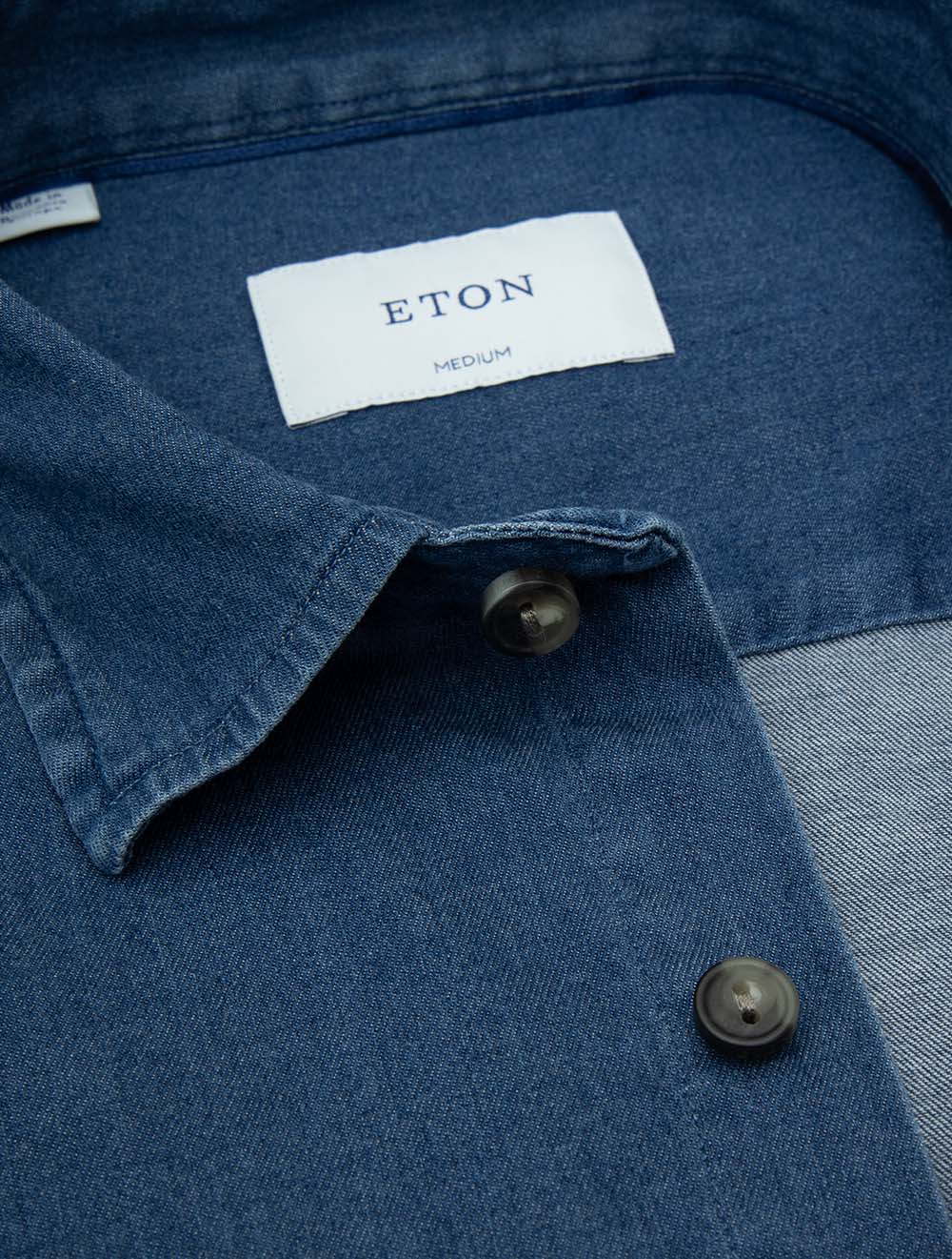 Casual Fit Denim Stretch Shirt Blue