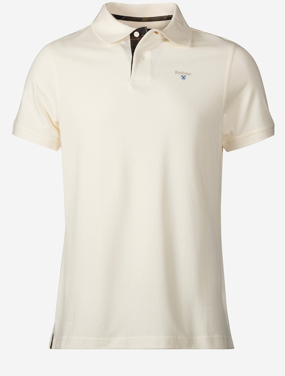 Tartan Piqué Polo Whisper White