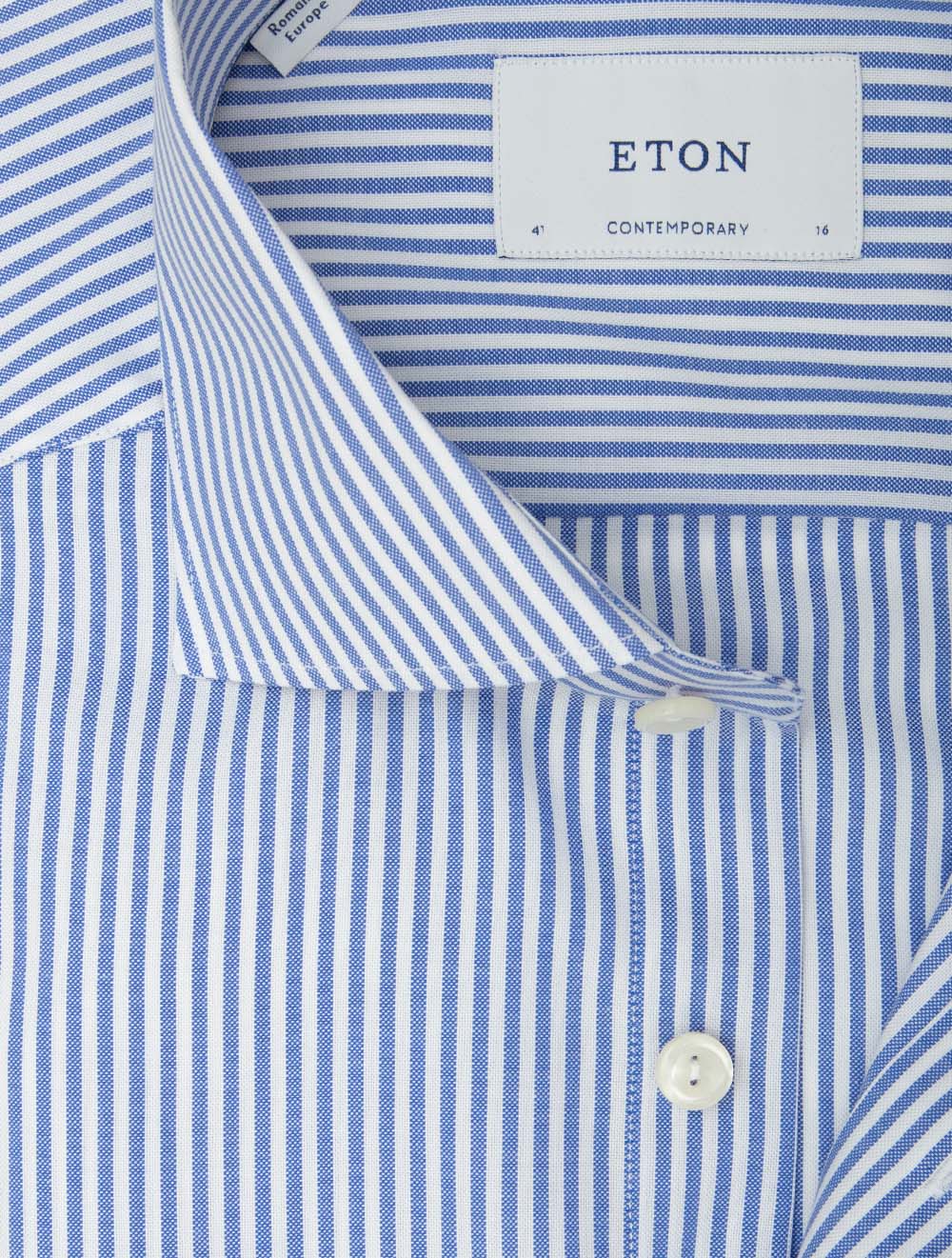 Contemporary Fit Bengal Striped Shirt Blue