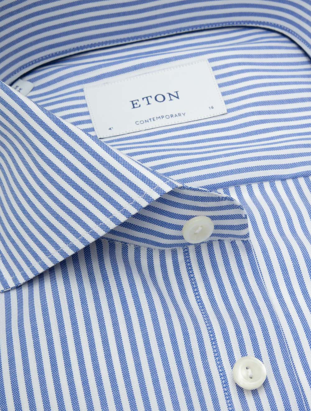 Contemporary Fit Bengal Striped Shirt Blue