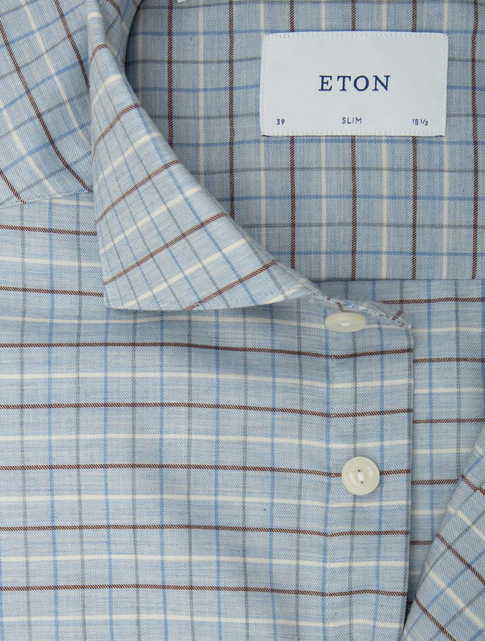 Slim Fit Check Signature Shirt Blue