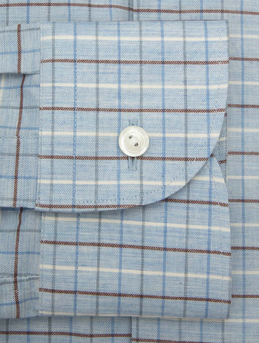 Slim Fit Check Signature Shirt Blue