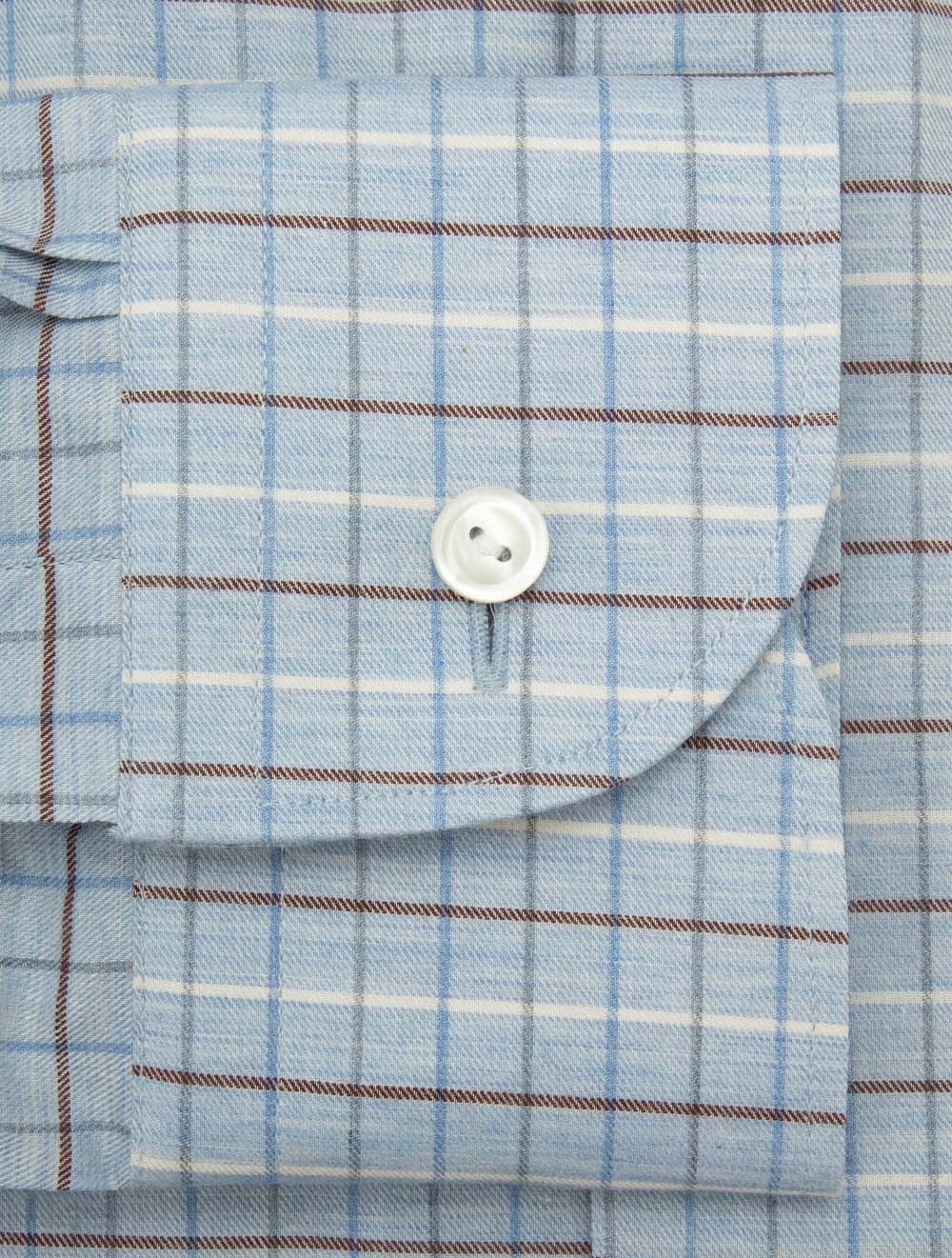 Contemporary Fit Check Signature Shirt Blue