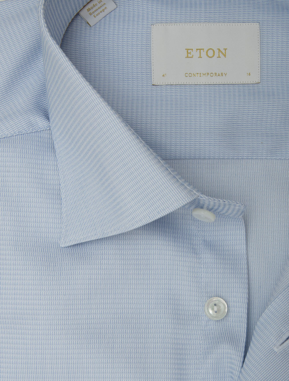 Contemporary Fit Semi Solid Textured Shirt Blue