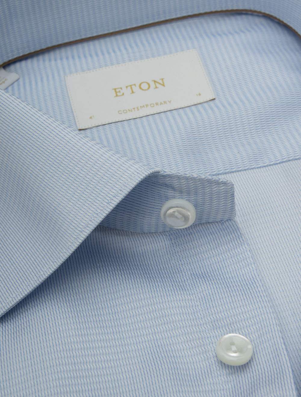 Contemporary Fit Semi Solid Textured Shirt Blue