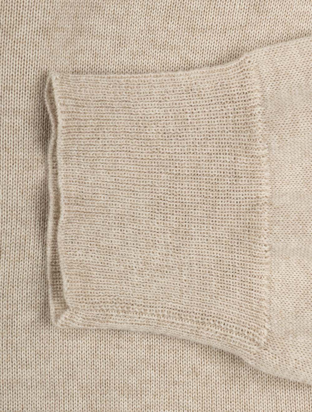 Crew Neck Merino Wool Knitwear Beige