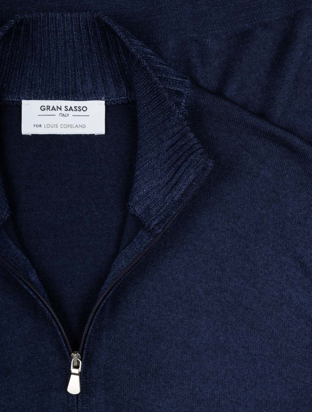 Mock Zip Knitwear Navy