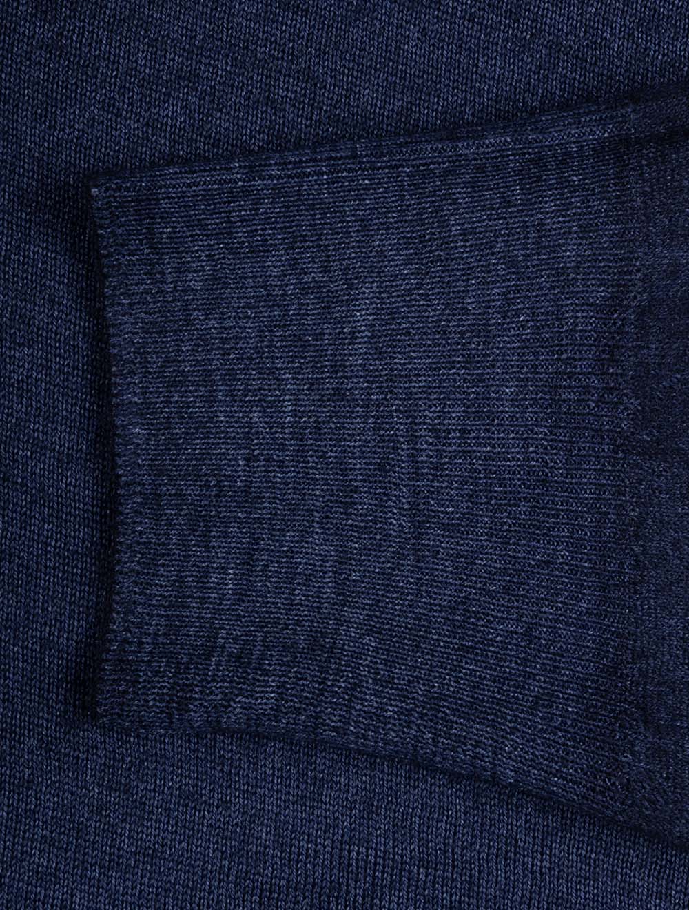 Mock Zip Knitwear Navy