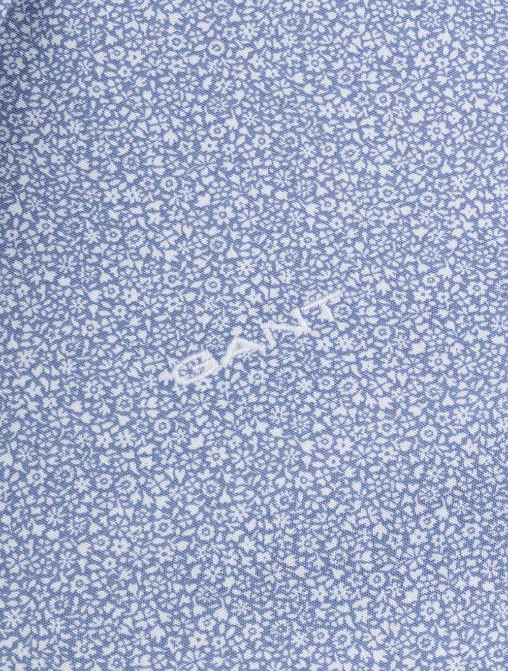 Poplin All-Over Print Shirt Faded Denim