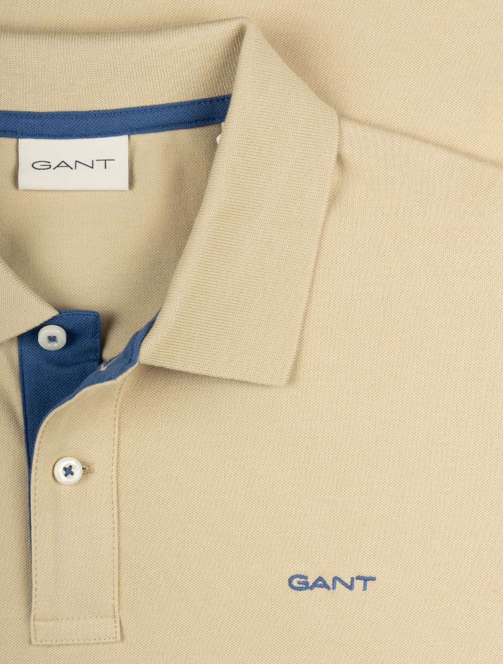 Regular Contrast Piqué Short Sleeve Polo Shirt Oat Beige