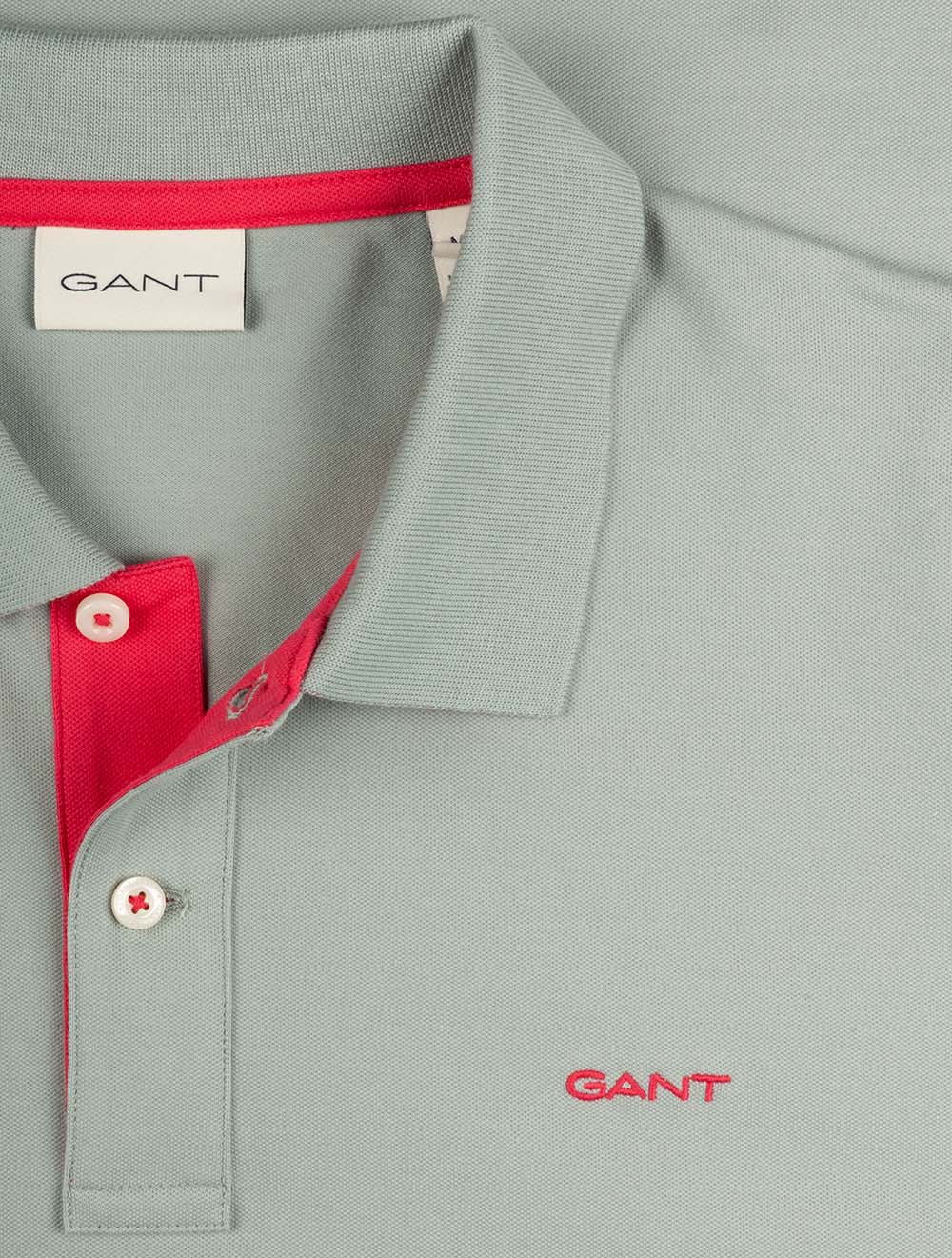 Regular Contrast Piqué Short Sleeve Polo Shirt Ceramic Grey