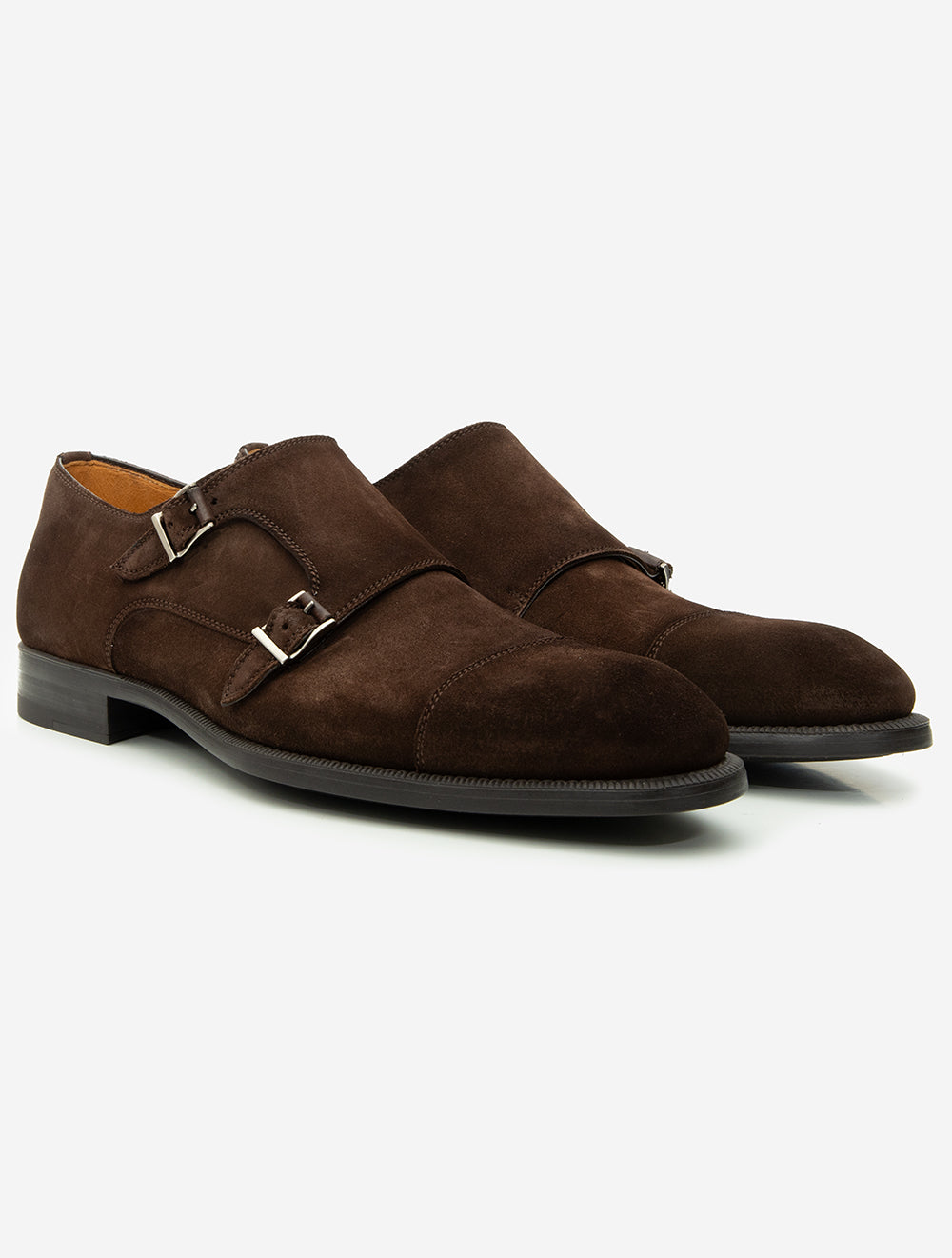Double Monk Suede Shoes Cacao