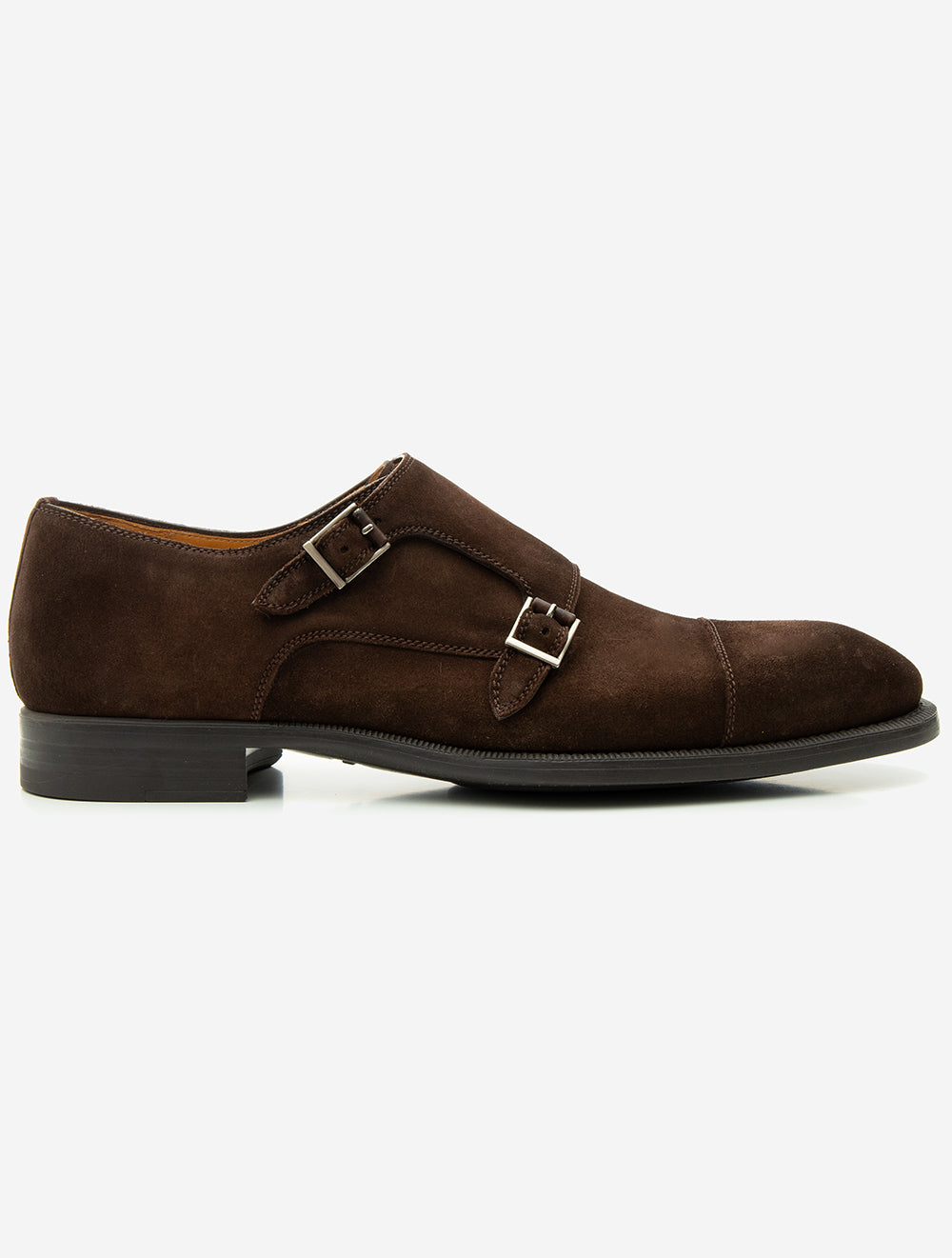 Double Monk Suede Shoes Cacao