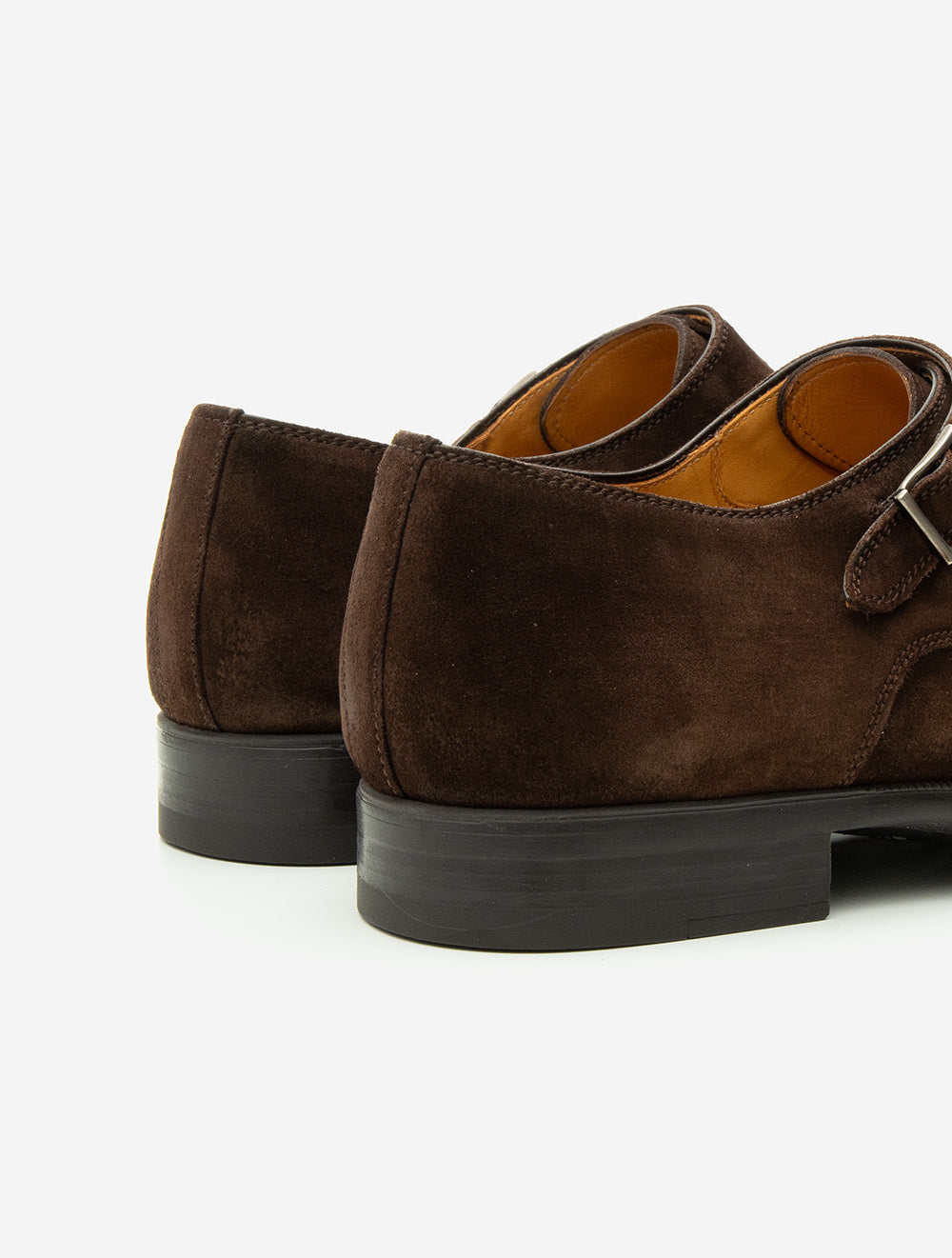 Double Monk Suede Shoes Cacao